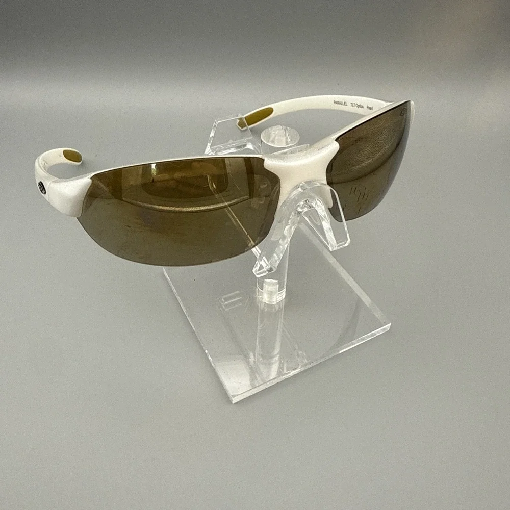 Smith Optics Evolve Authentic Parallel Rimless Sunglasses Pearl Frame Green Lens